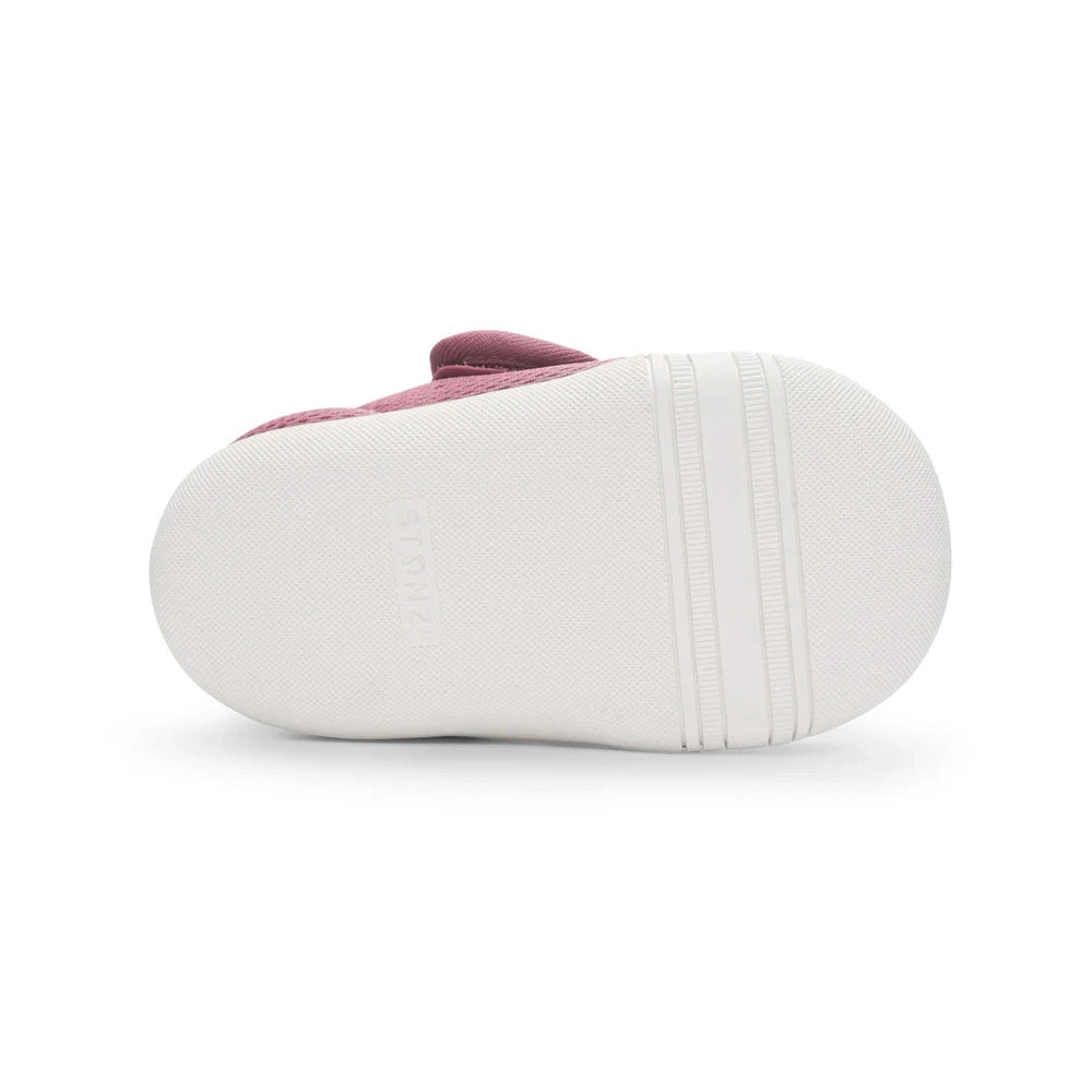 STONZ Stonz Cruiser Original Baby Shoes Pink pair of baby shoes shown in image 5 of 7 with mesh upper, velcro strap and contrasting sole img
