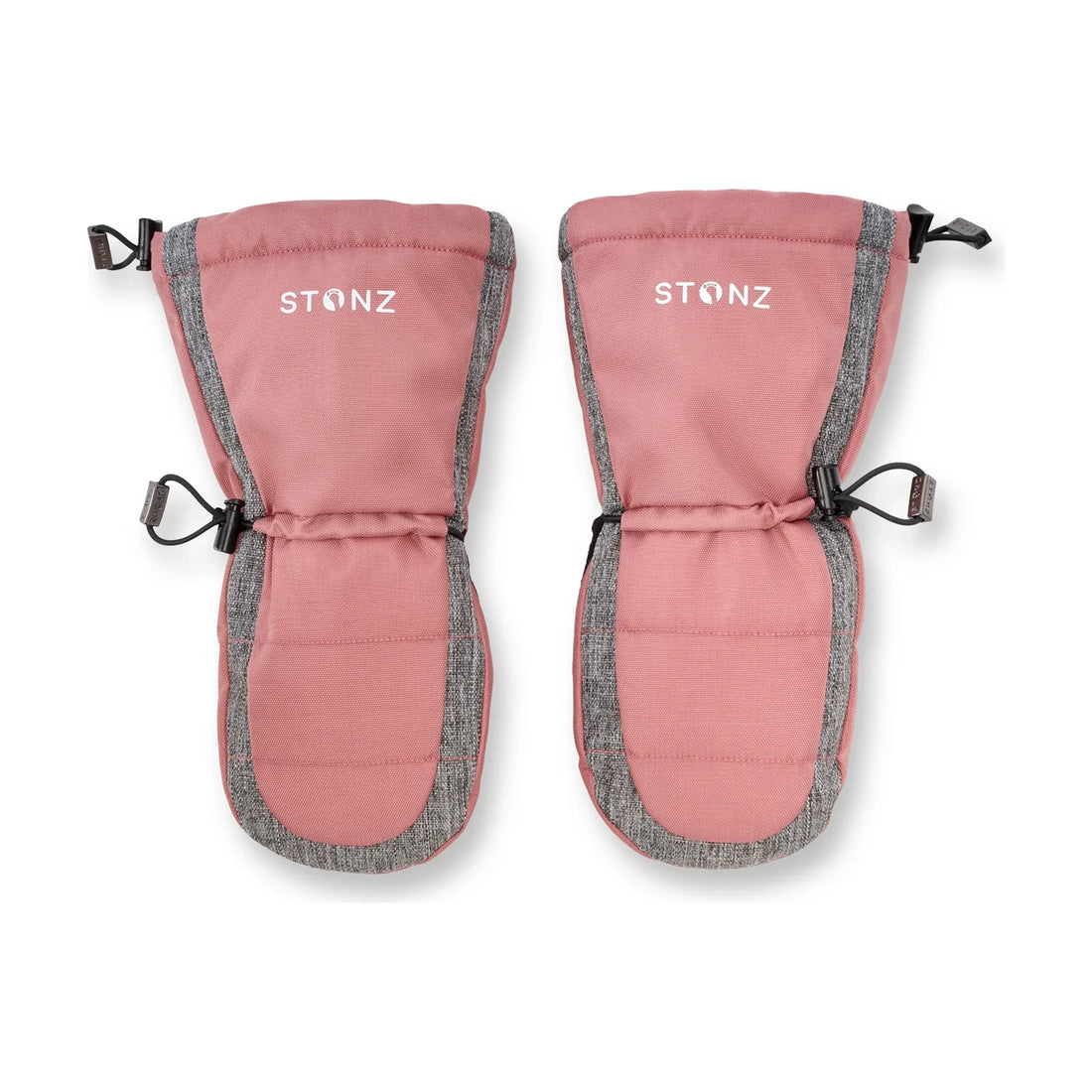 Stonz Kids Snow Mitts Dusty Rose/Heather Grey - Dusty Rose/Heather Grey