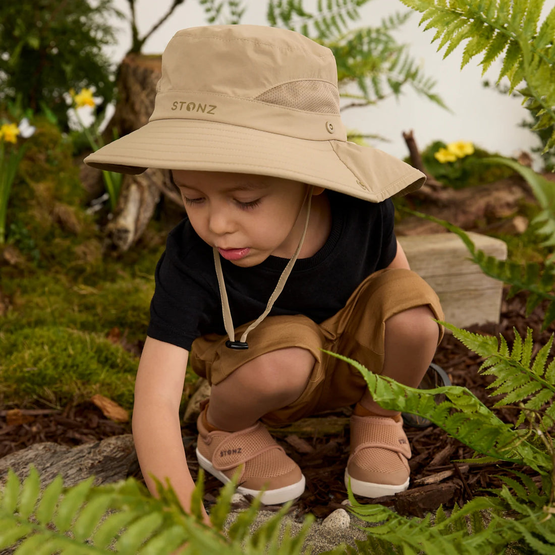 Stonz Explorer Kids Sun Hat - Olive