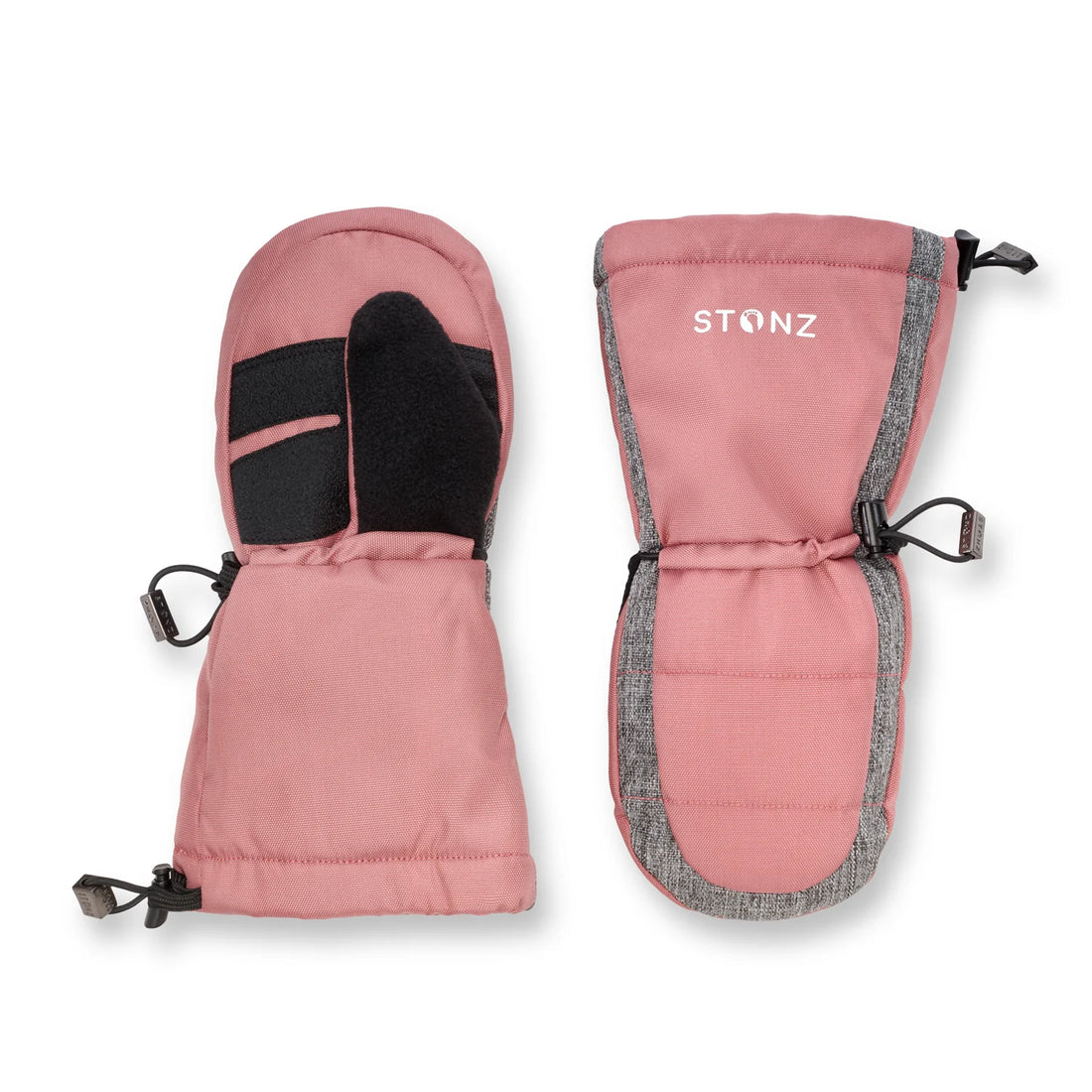 Stonz Kids Snow Mitts Dusty Rose/Heather Grey - Dusty Rose/Heather Grey