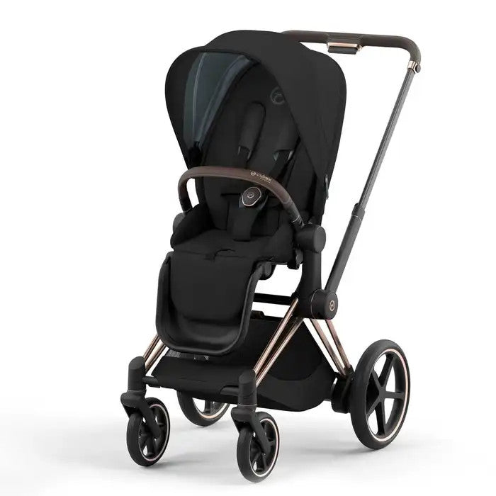 Cybex e-Priam 2 Stroller Deep Black/Rose Gold Frame