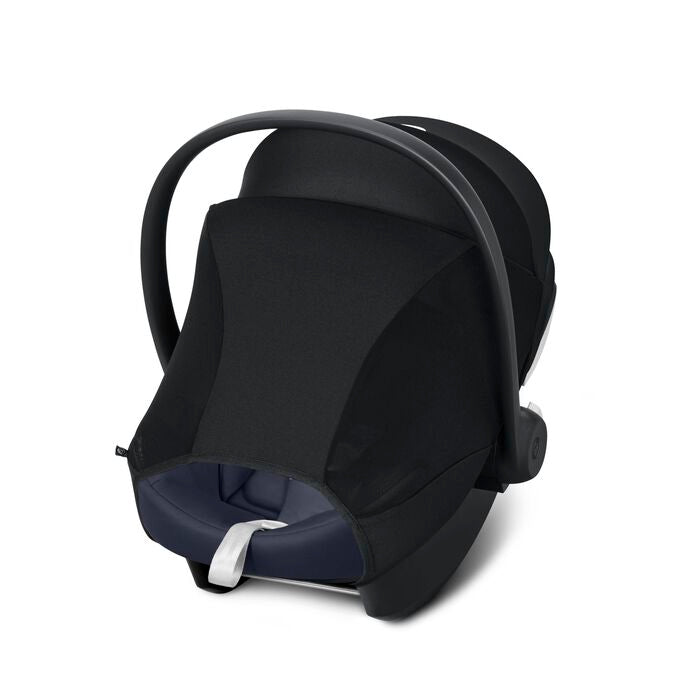 Studio product image of the Cybex Sun Shade Cover Aton/Cloud Series with navy interior.