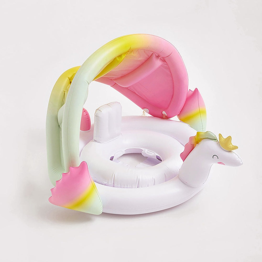 Sunny Life Bubba Float Friend Unicorn inflatable with pastel rainbow mane and tail