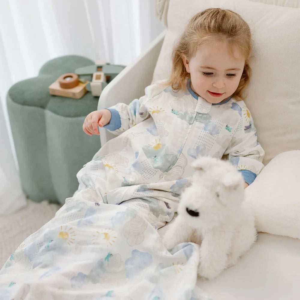 NEST DESIGNS Nest Designs Swaddle Blankie Fluffy Puffs long-sleeved wearable design with full-length zipper img 3/6