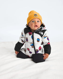 The North Face Baby 1996 Retro Nuptse One-Piece—Print - White Print