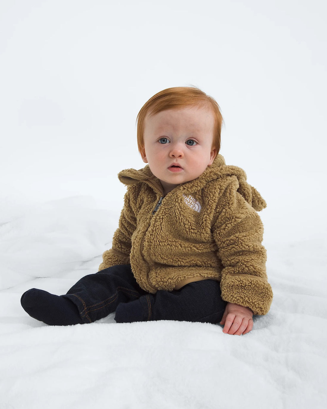 The North Face Baby Campshire Full Zip Hoodie - Teddy Brown front view