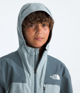 The North Face Boys' & Girls' Hike Packable Shell - Frost Grey/Granite Grey