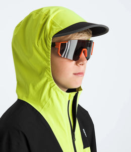The North Face Boys' & Girls' Hike Packable Shell - TNF Black/Fizz Lime