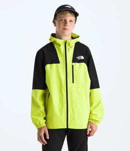 The North Face Boys' & Girls' Hike Packable Shell - TNF Black/Fizz Lime