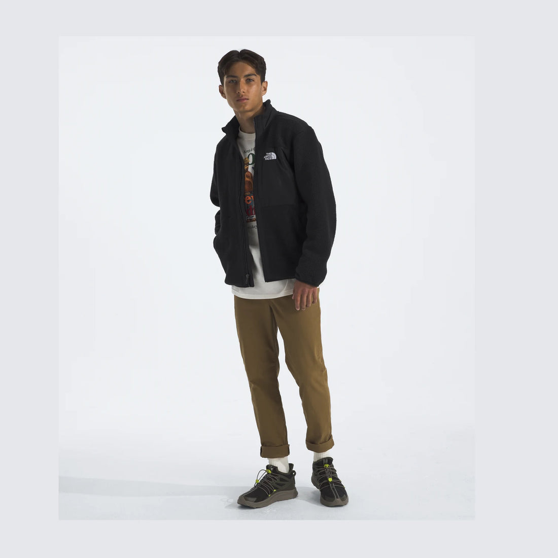 Official gallery — The North Face Boys’ Yumiori Full-Zip Jacket - TNF Black — alternate front view
