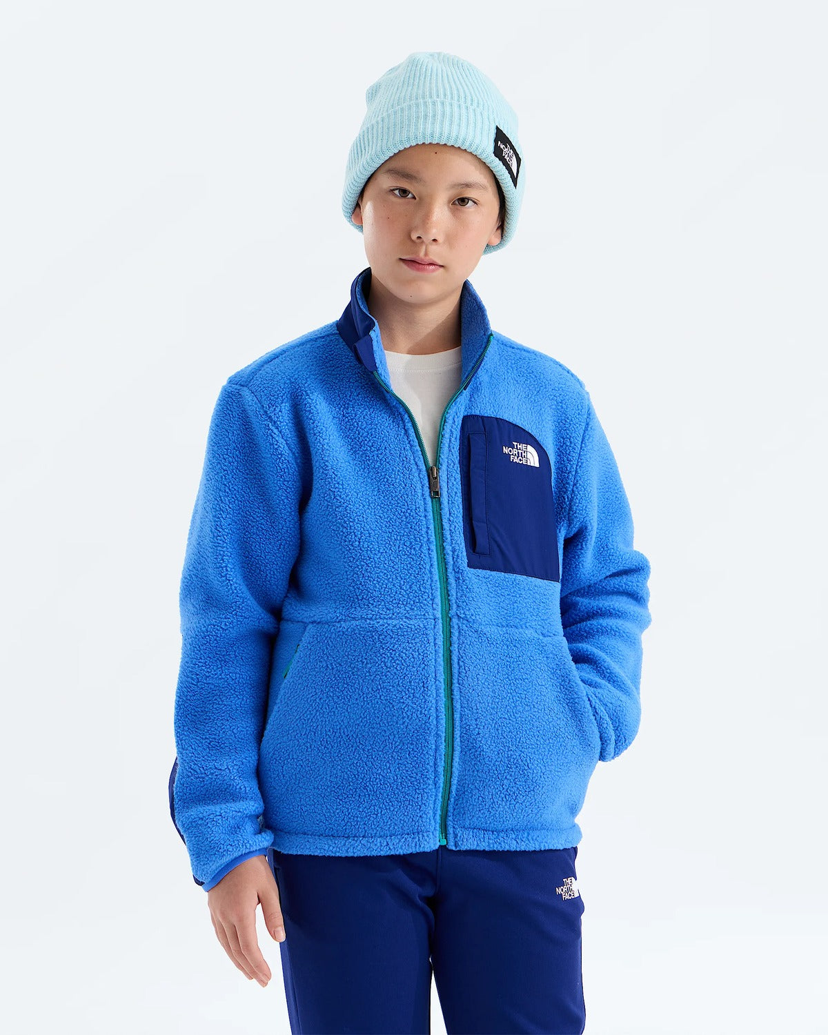 The North Face Boys' Yumiori Off Peak Full Zip Jacket - Active Blue/Bold Blue