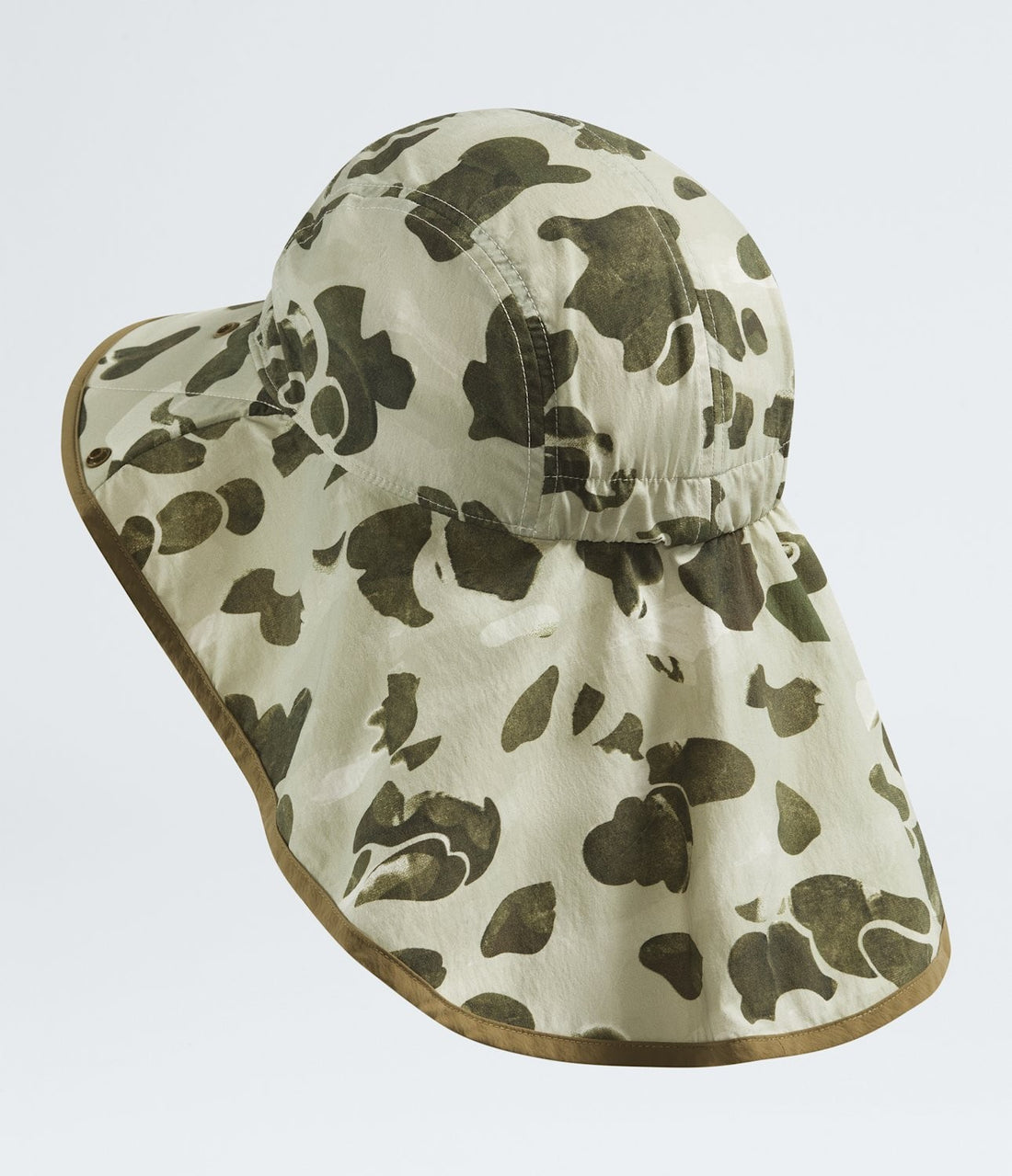 The North Face Class V Convertible Sunshield - Cedar Heritage Print/Cedar — extended sunshield rear view