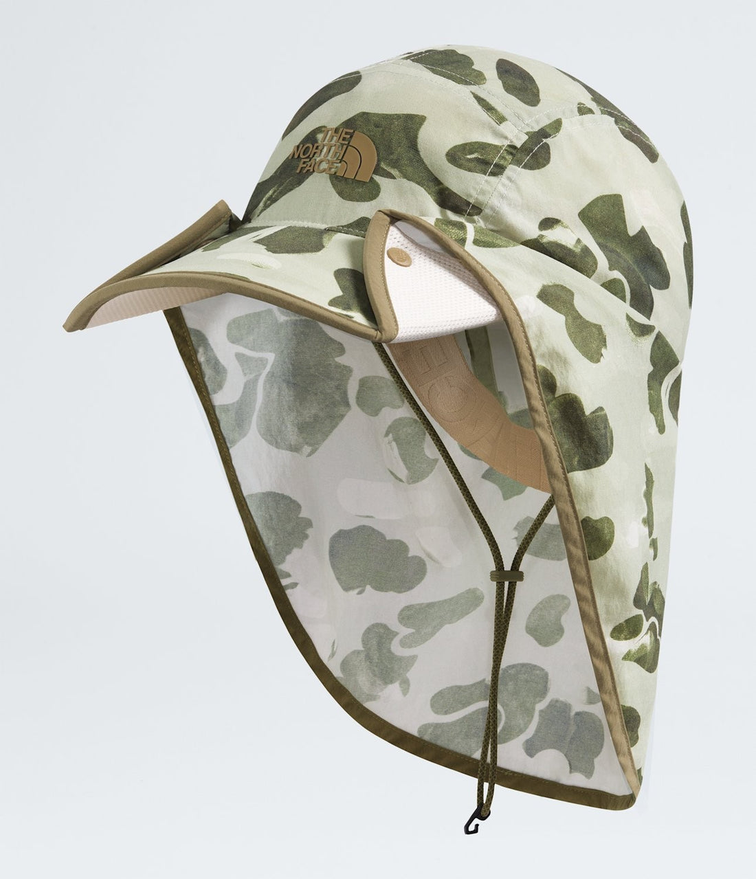 The North Face Class V Convertible Sunshield - Cedar Heritage Print/Cedar — extended sunshield side view