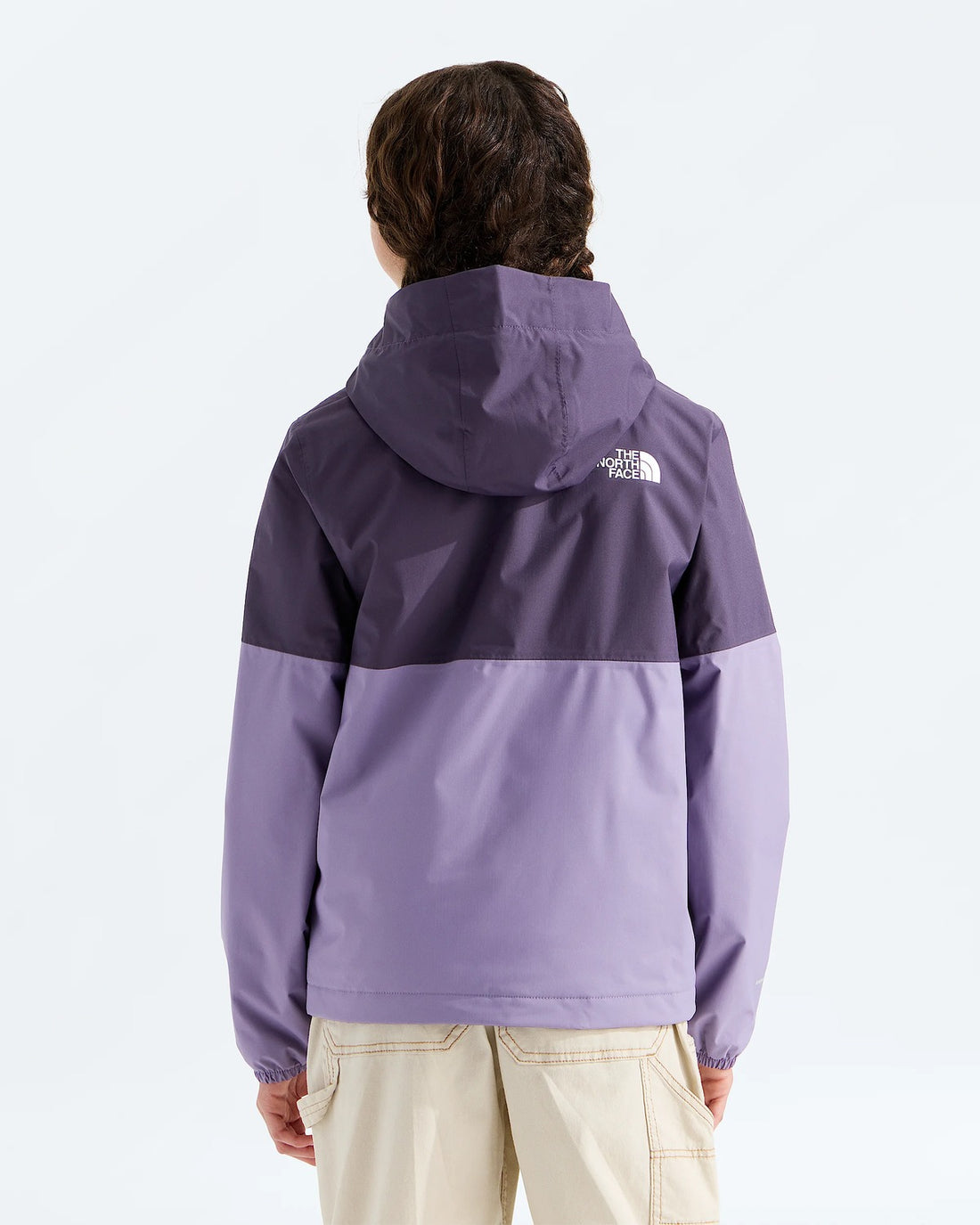The North Face Girls' Warm Antora Rain Jacket - Endless Dusk/Grounded Plum back view