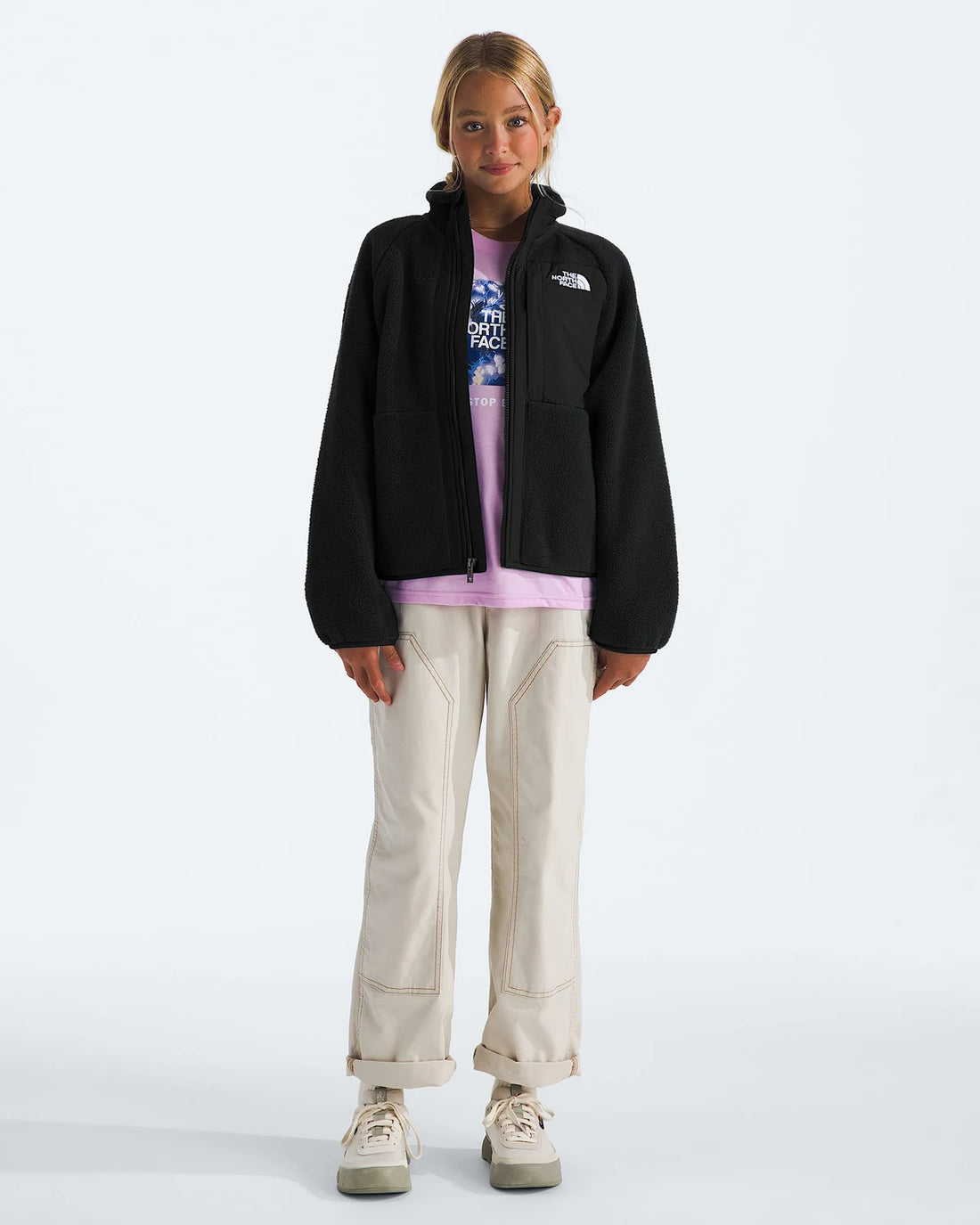 Girls’ Yumiori Full Zip Jacket in TNF Black - Hero2