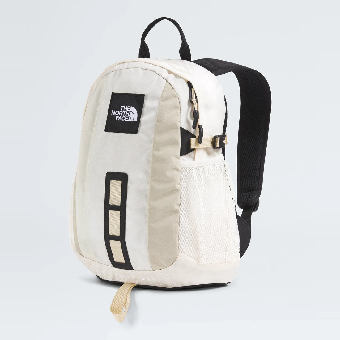 The North Face Hot Shot Mini Pack - 12L - White Dune/Desert Stone - angled front view