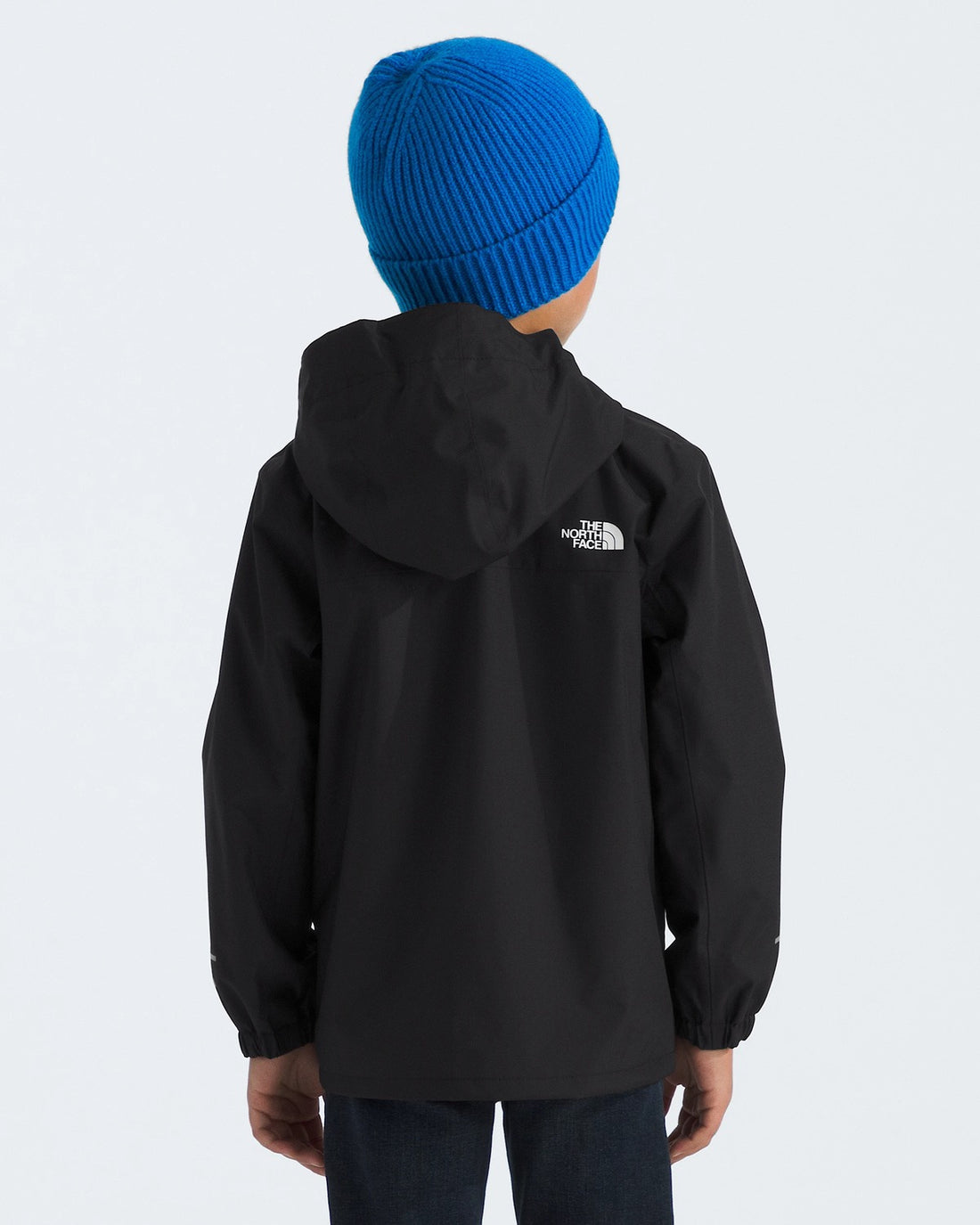 The North Face Kids' Antora Rain Jacket - TNF Black/TNF Black back view