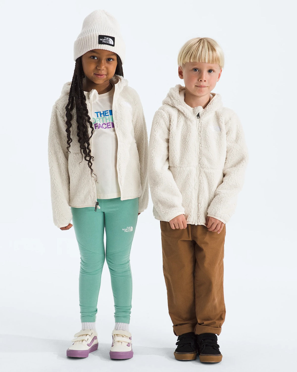 The North Face Kids' Campshire Full Zip Hoodie - White Dune