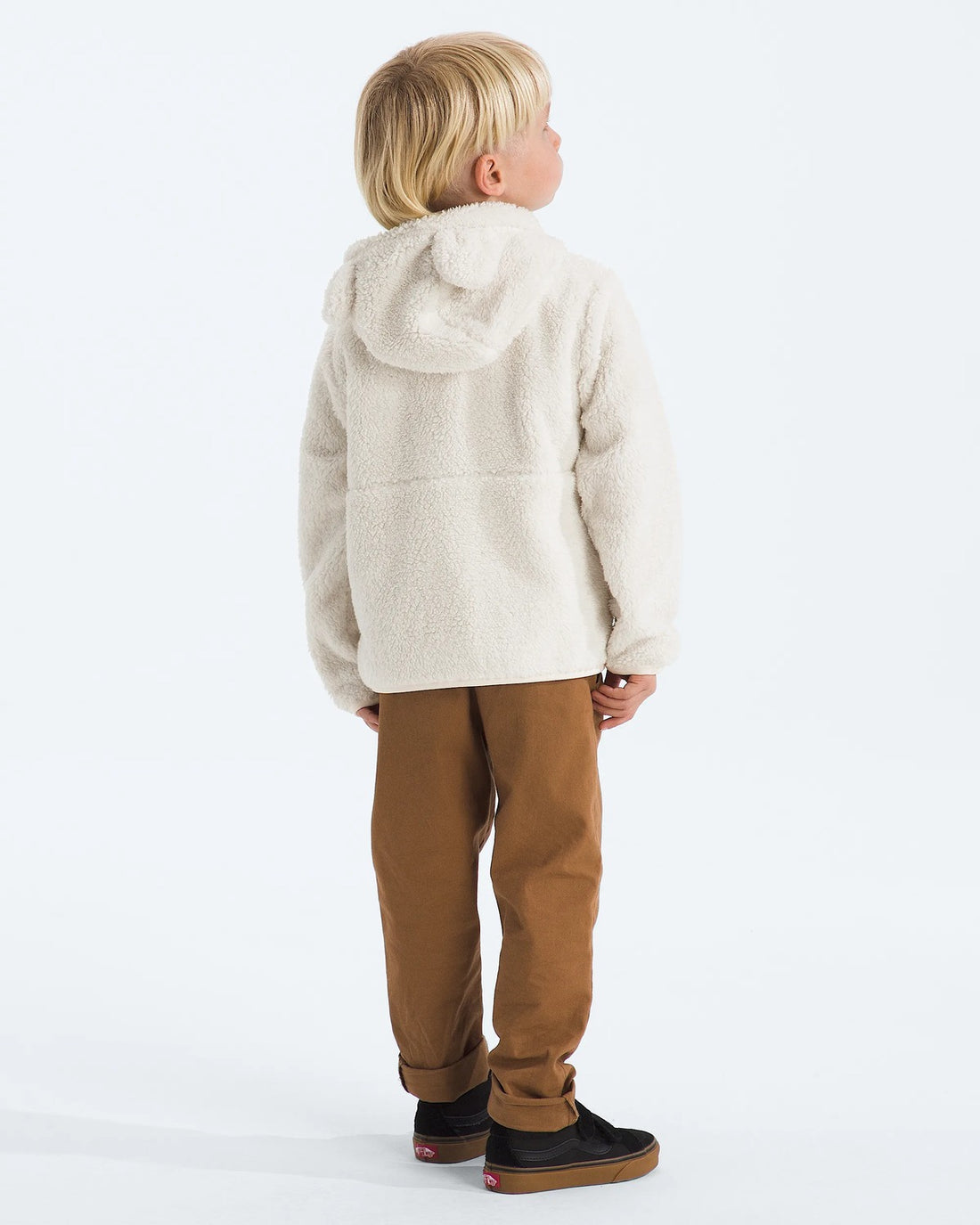 The North Face Kids' Campshire Full Zip Hoodie - White Dune back view