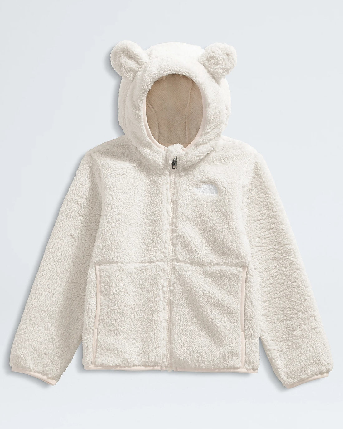 The North Face Kids' Campshire Full Zip Hoodie - White Dune front view 2