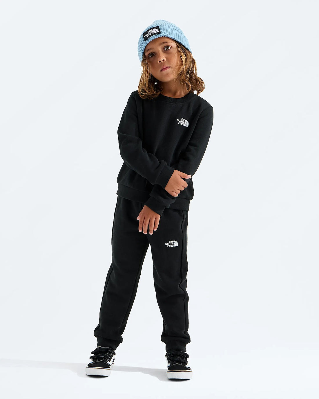 The North Face Kids' Evolution Simple Dome Crew Set - TNF Black three-quarter view