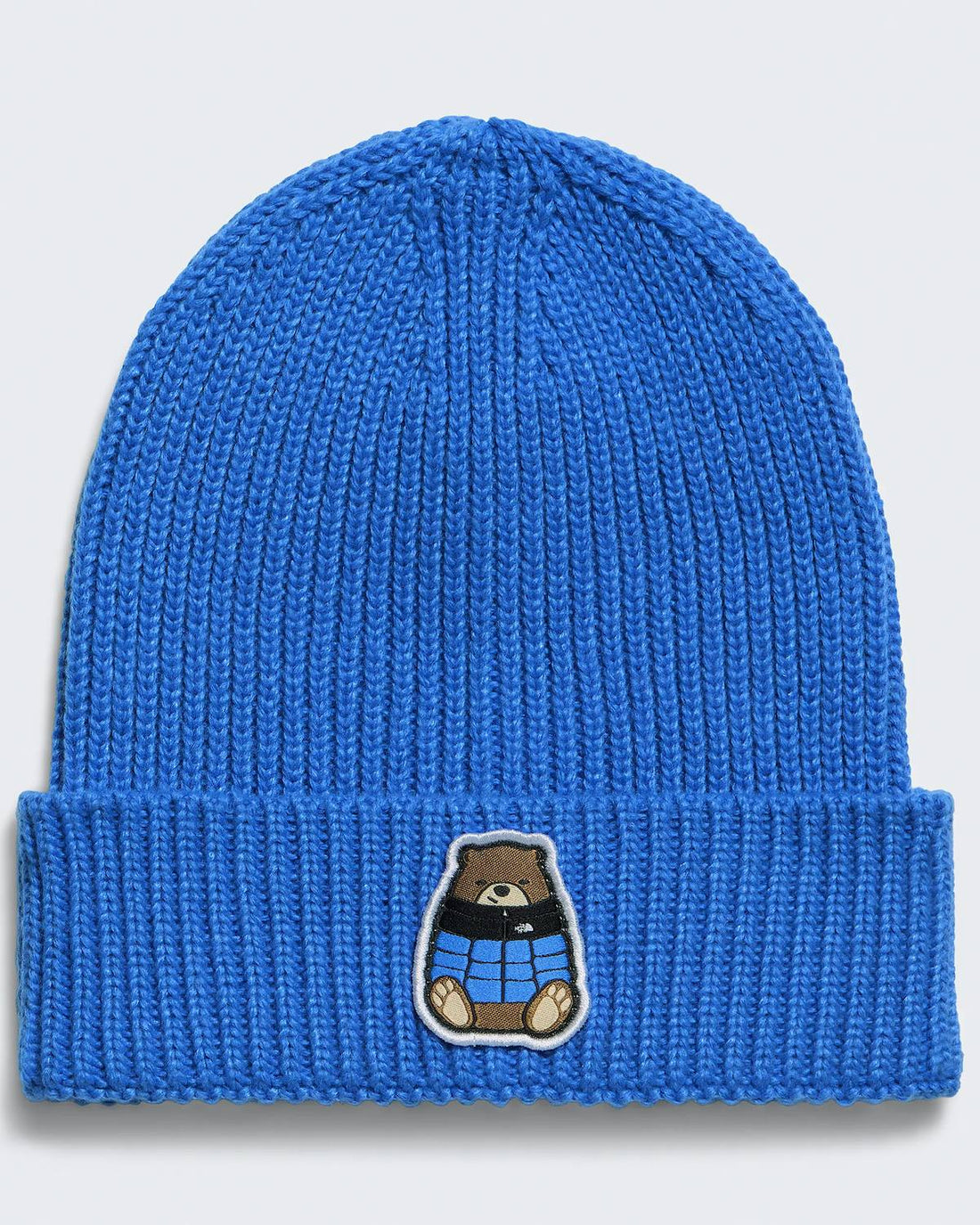 The North Face Kids' TNF™ Logo Box Cuffed Beanie in Active Blue/Nuptse Bear Patch - product view 1