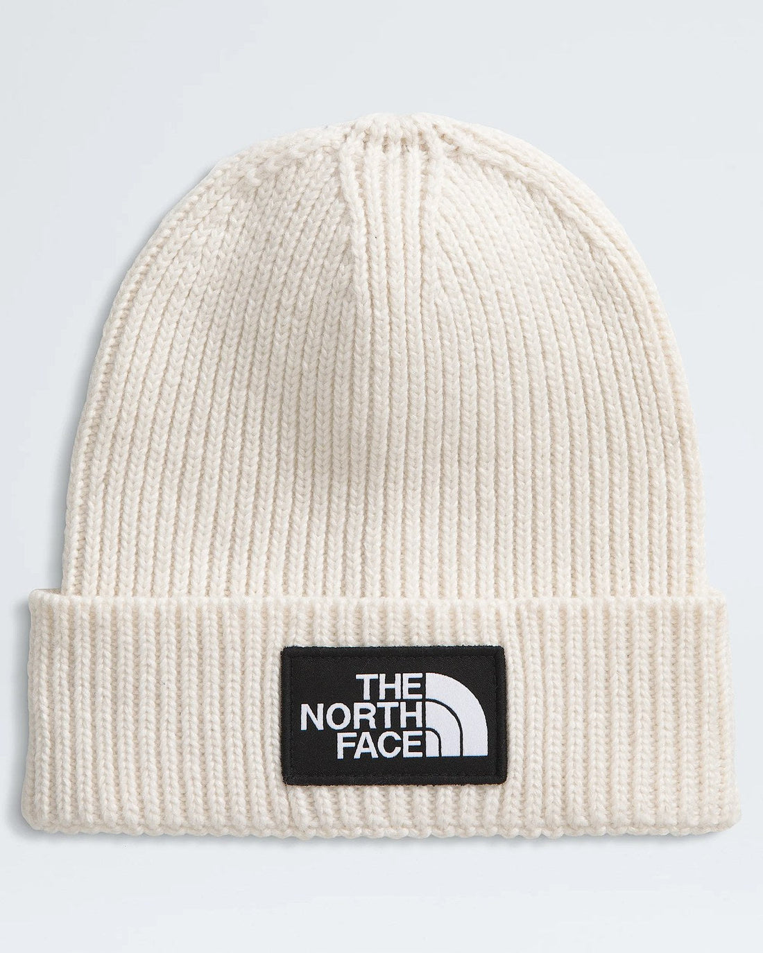 The North Face Kids' TNF™ Logo Box Cuffed Beanie in White Dune - product view 1