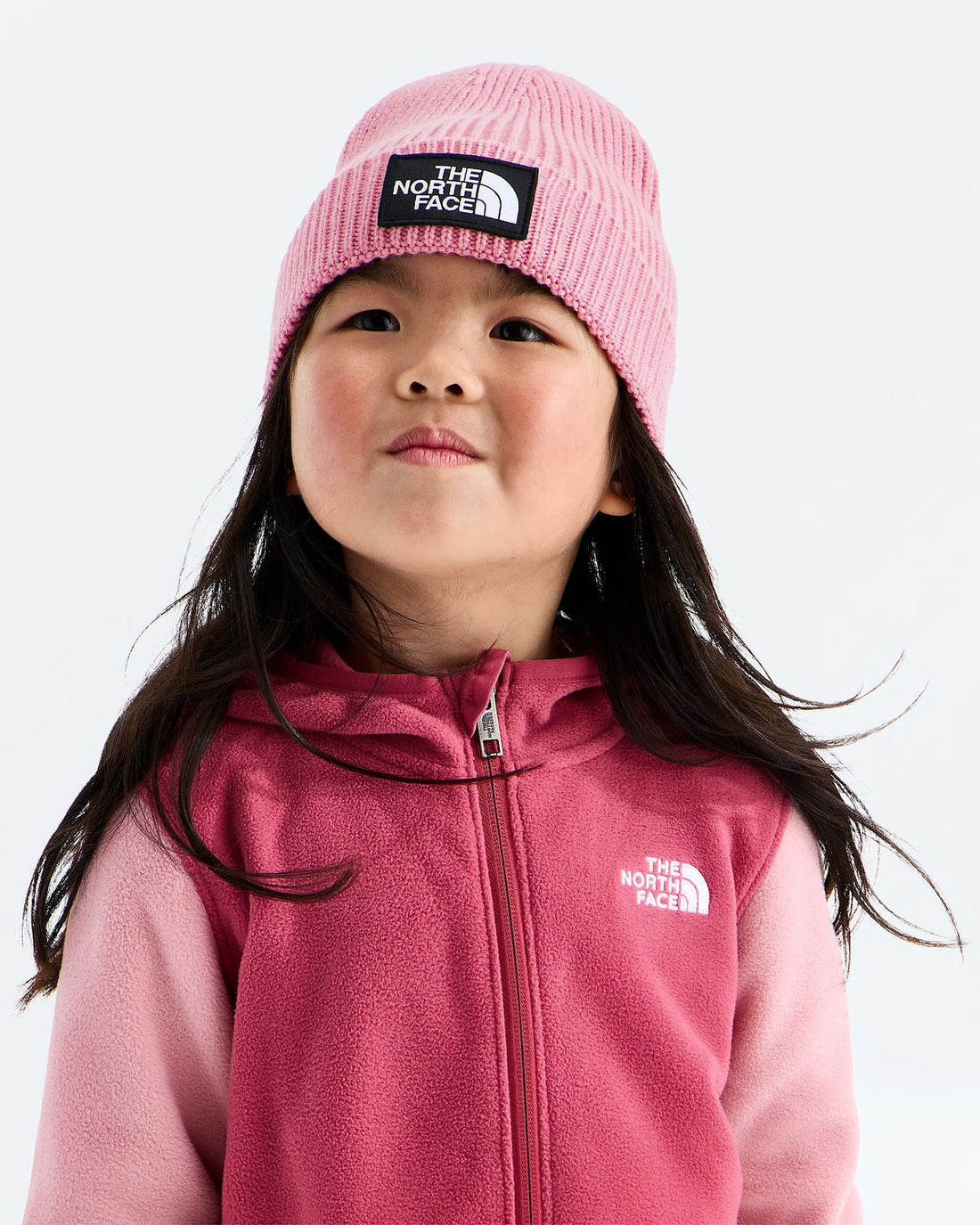 The North Face Kids' TNF™ Logo Box Cuffed Beanie in Primrose - product view 2