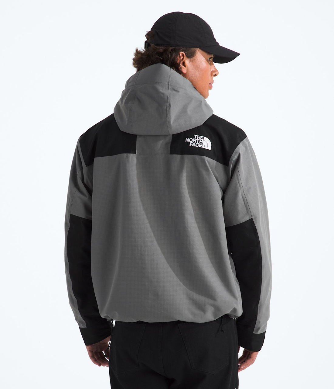 The North Face Men’s DryVent Mono Mountain Jacket - Smoked Pearl/TNF Black — back view