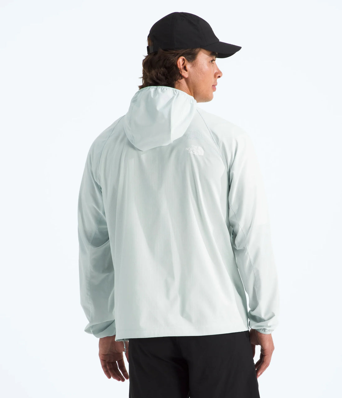 The North Face Men's LIGHTRANGE Woven Jacket - Pearl Stone - rear view on a model