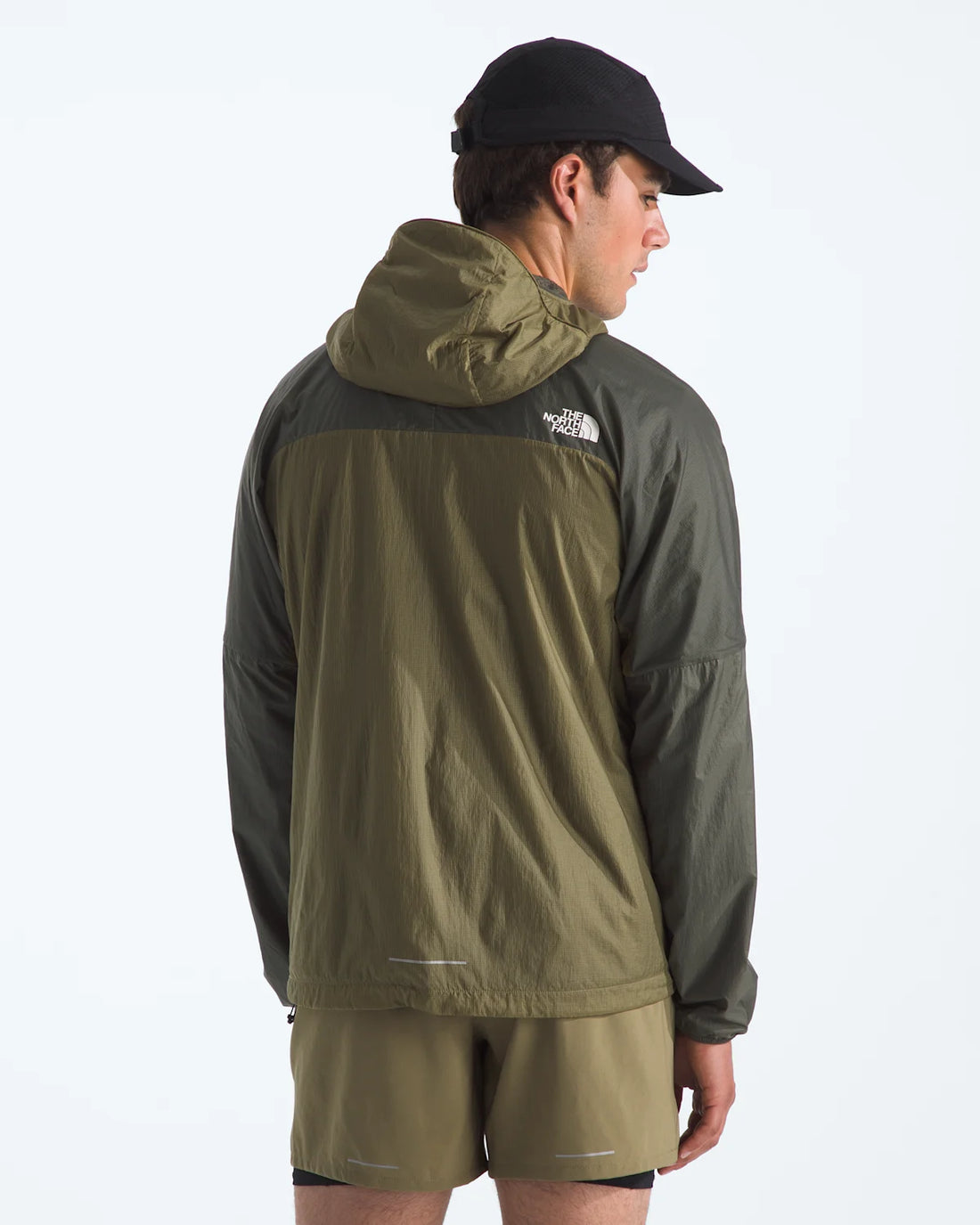 The North Face Men's Ridgelite FUTUREFLEECE Wind Jacket in Cedar/New Taupe Green, back view