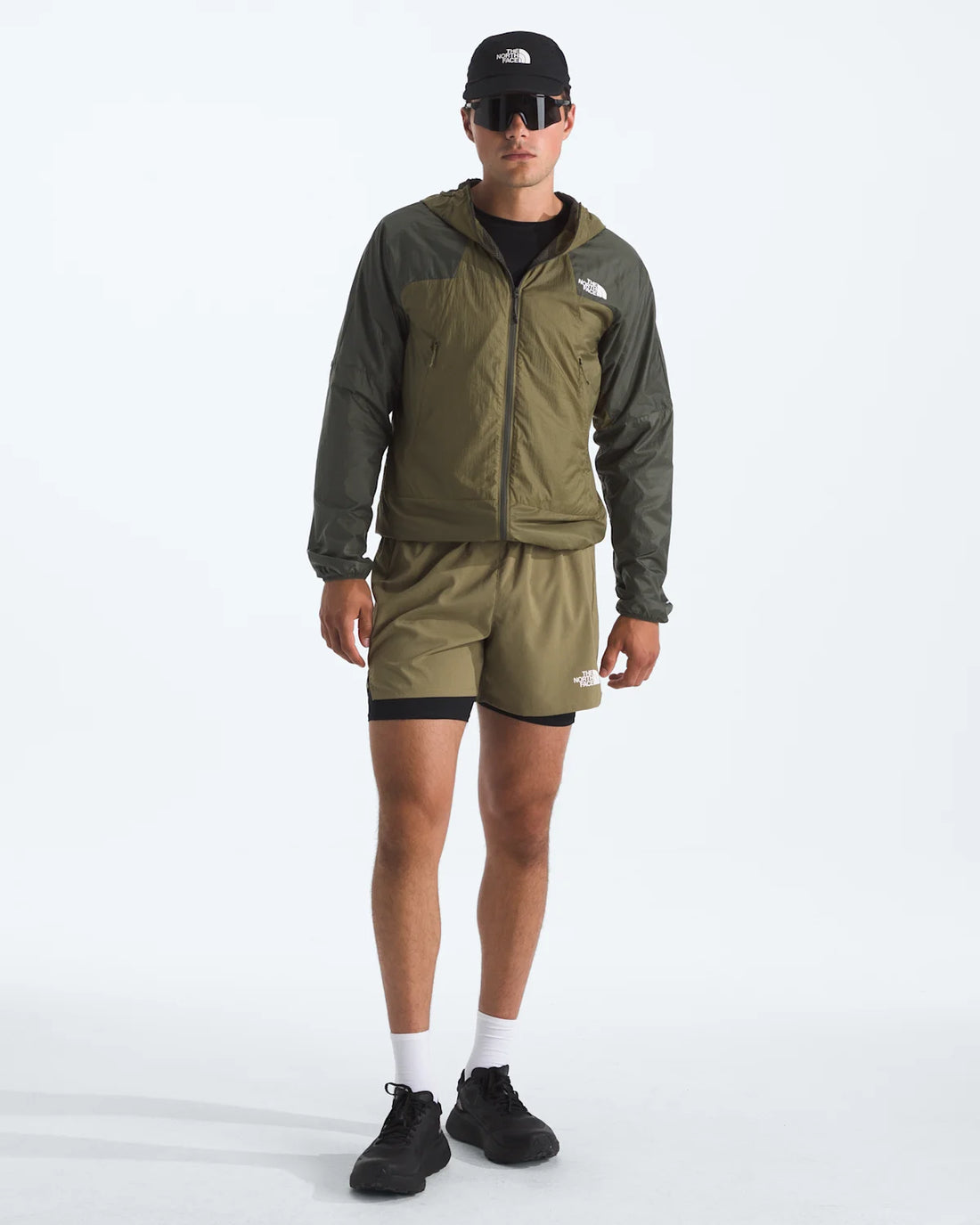 The North Face Men's Ridgelite FUTUREFLEECE Wind Jacket in Cedar/New Taupe Green, front view