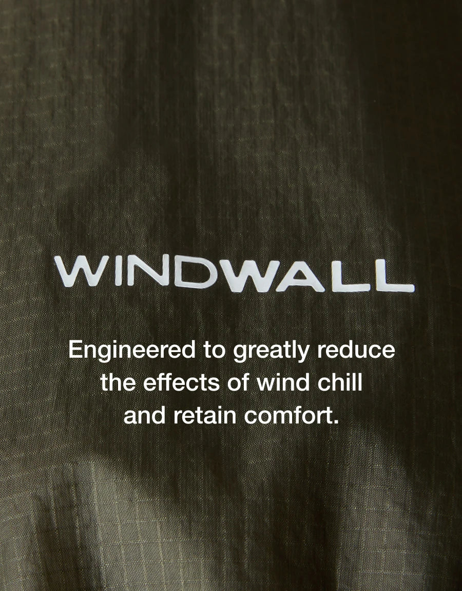The North Face Ridgelite wind jacket, WINDWALL wind protection technology graphic