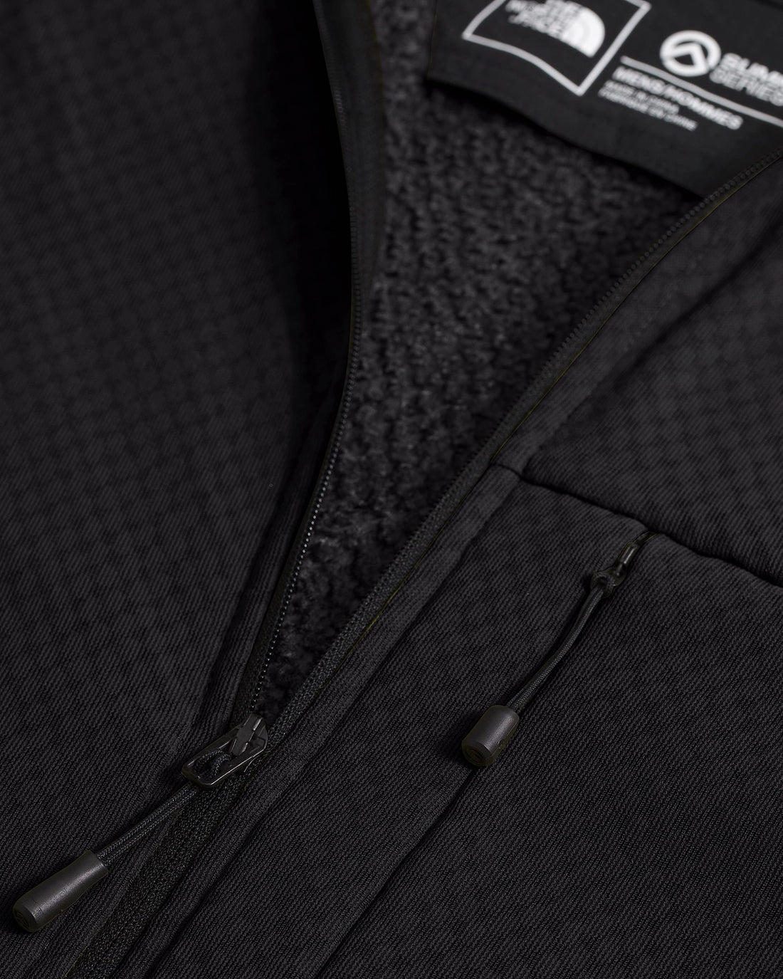 The North Face Men's Summit Series FUTUREFLEECE Full-Zip Hoodie in TNF Black — fabric detail