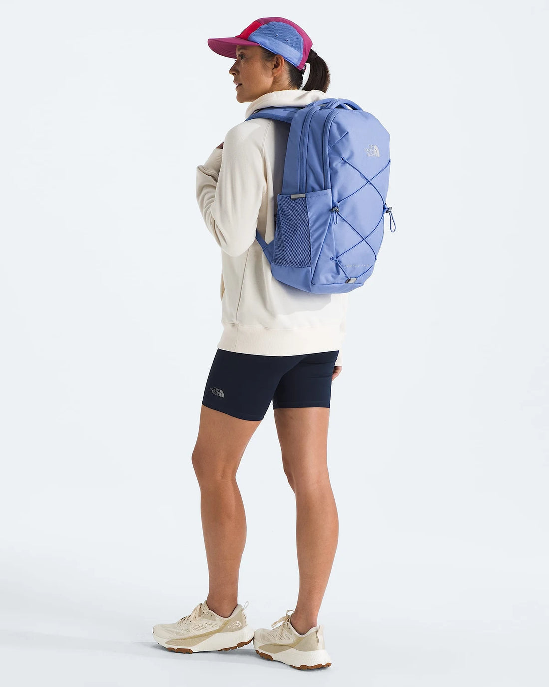 Women’s Jester Luxe Backpack - 27L in Virtual Blue/Silver Met - Modelback
