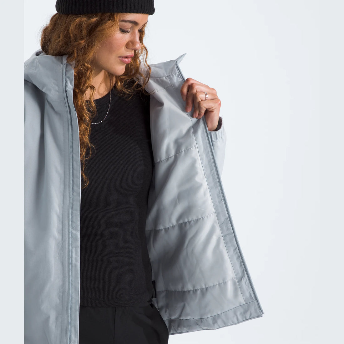 Official gallery — The North Face Women’s Quest Insulated Jacket - Frost Grey — interior view