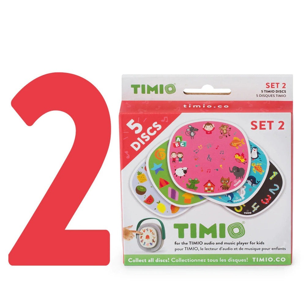 Timio Disc Set 2 with 5 colorful discs for TIMIO kids' audio player and musical toy

