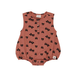 Turtledove London Two Bears Bubble Romper Sunset