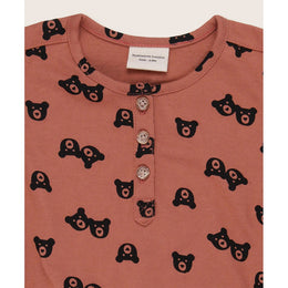 Turtledove London Two Bears Bubble Romper Sunset