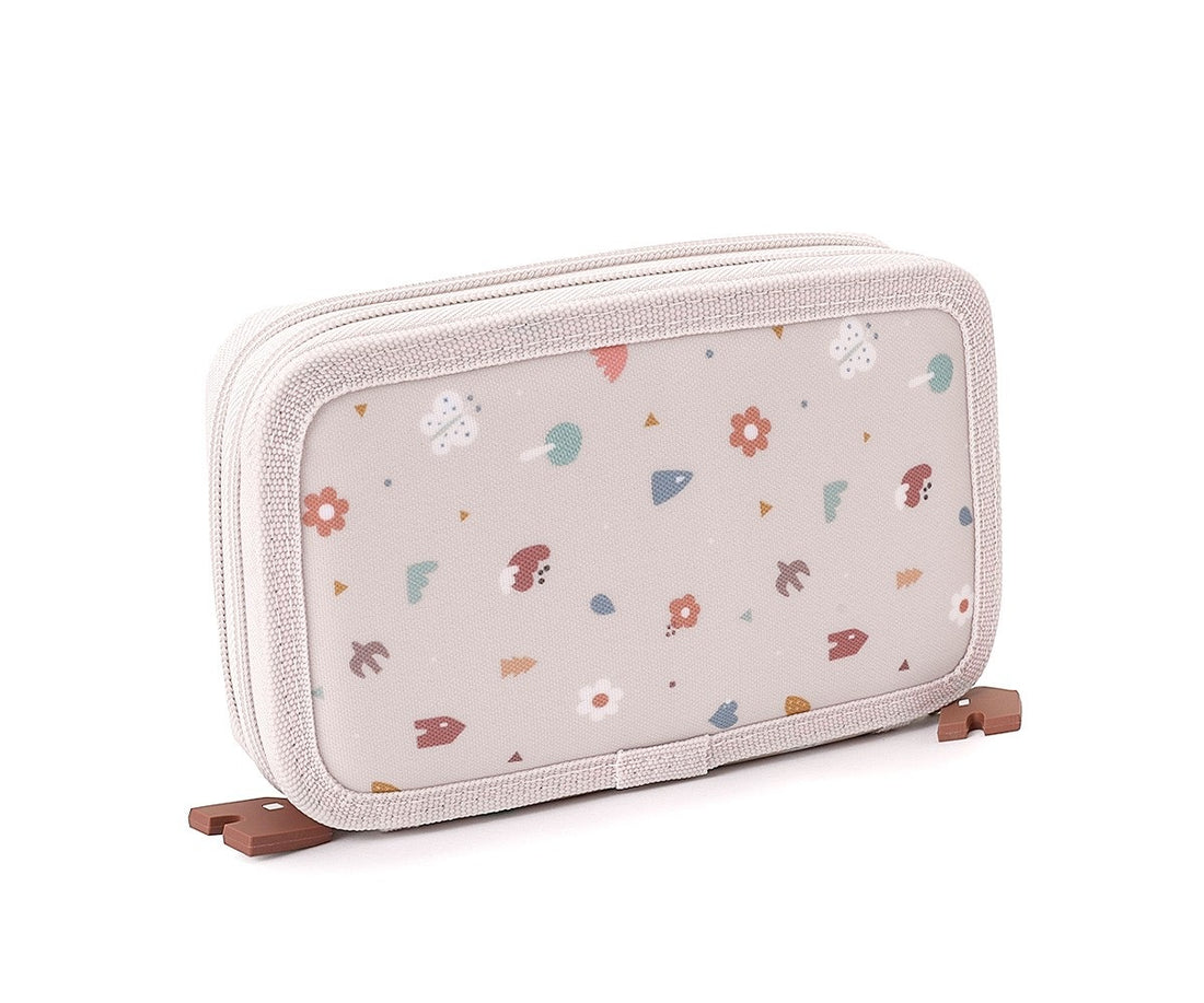 Tutete Double Compartment Hard Top Pencil Case - Geometric Nature - main product view