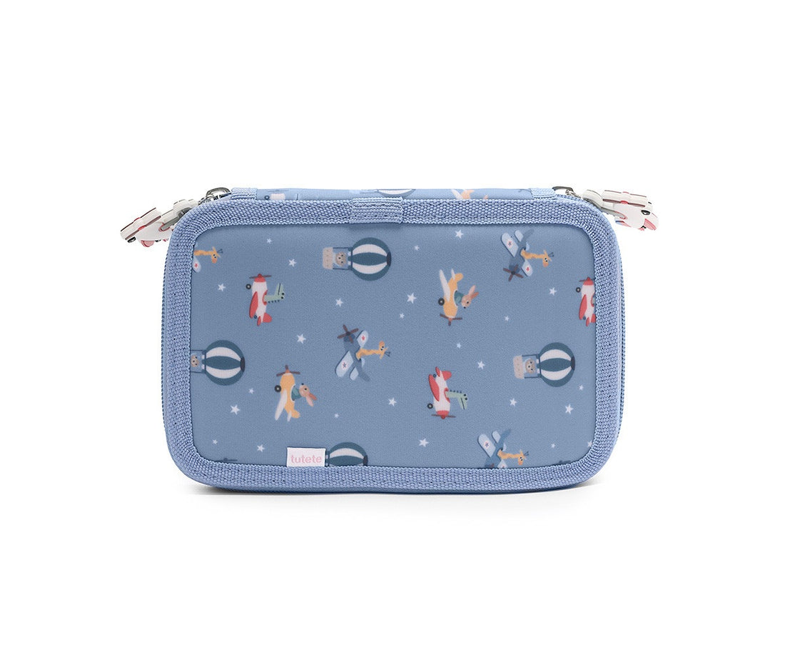 Tutete Double Compartment Hard Top Pencil Case - Planes - main product view