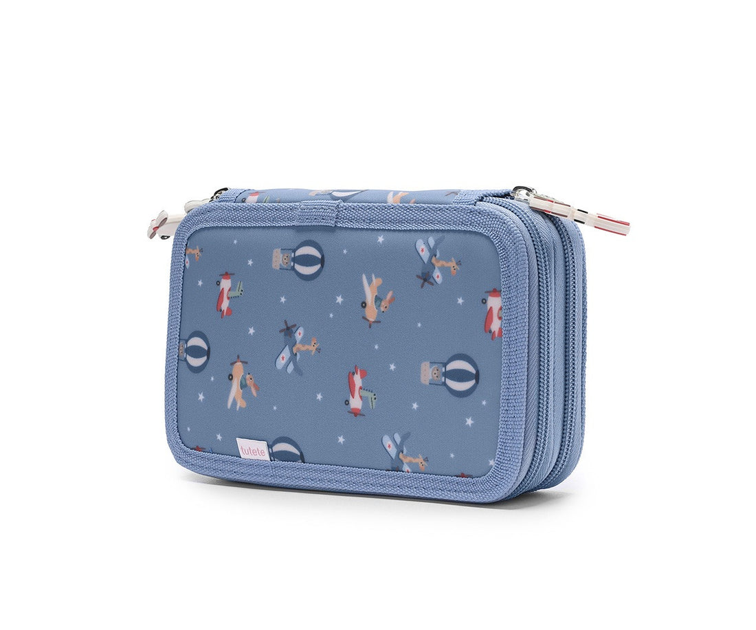 Tutete Double Compartment Hard Top Pencil Case - Planes - product detail view 4