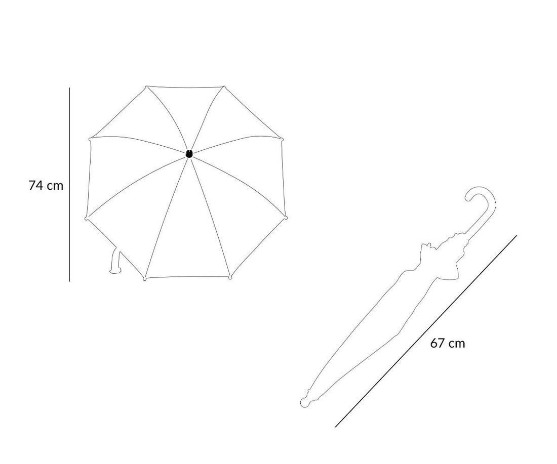 Tutete Kids Umbrella - Pandas in Space - product detail view 4