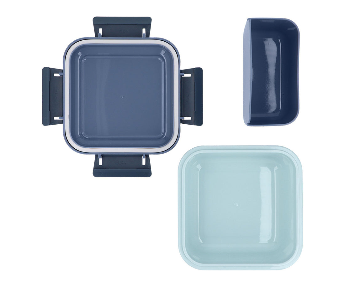 Tutete Large Lunch Box Planes — lunch box components separated and viewed from above, including outer box and two inner containers