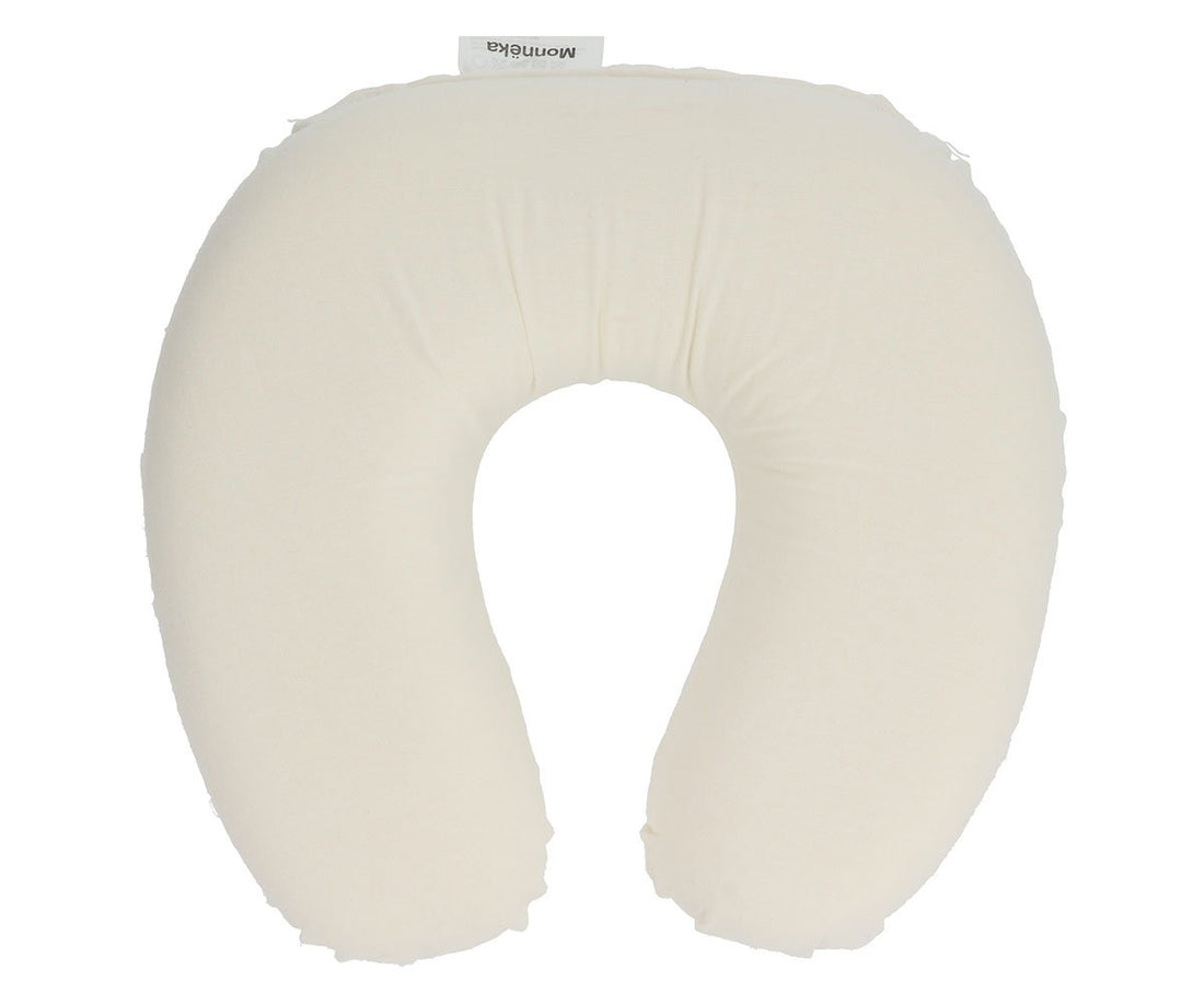 Back view of the Tutete travel pillow showing its plain underside