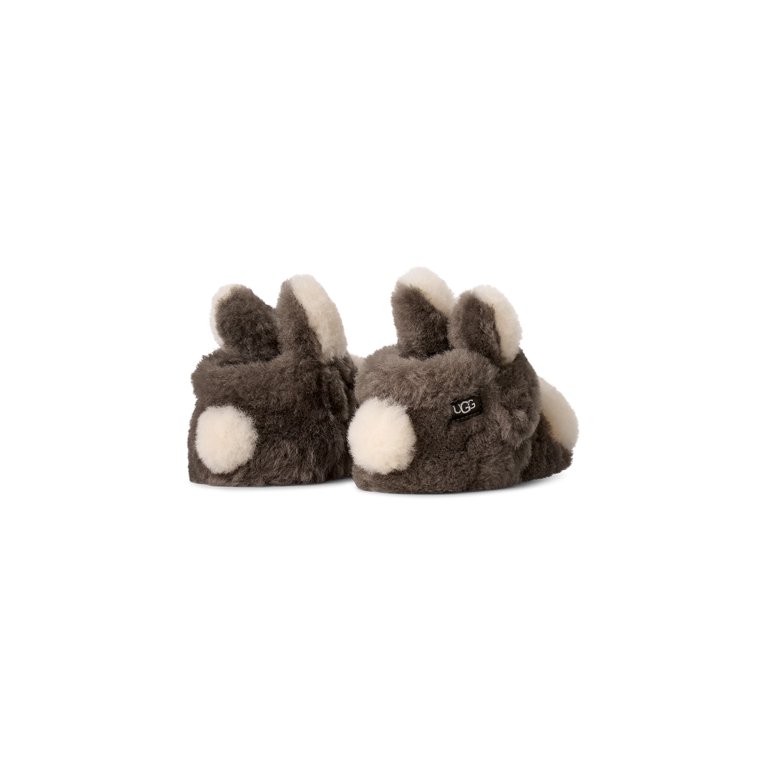 UGG Baby Hop Slipper pair in Slate, rear and side views