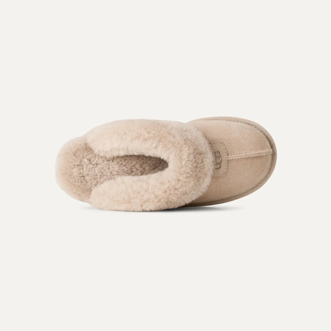 UGG Coquette in Moonlight, top view showing sheepskin footbed