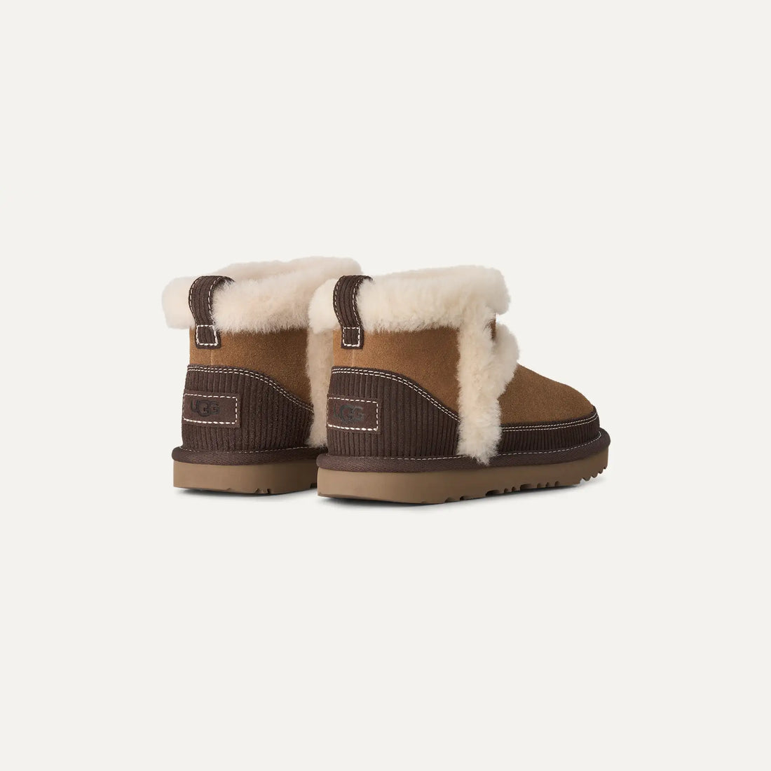 UGG Kids' Classic Mini II Heritage Boots Chestnut — rear pair