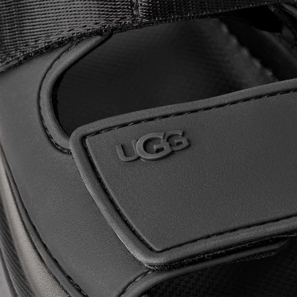 UGG Kids Goldenglow sandals in black with Velcro strap and padded strap detail