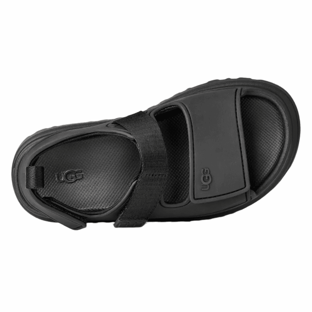 UGG Kids Goldenglow Sandals black with two adjustable straps, open-toe design